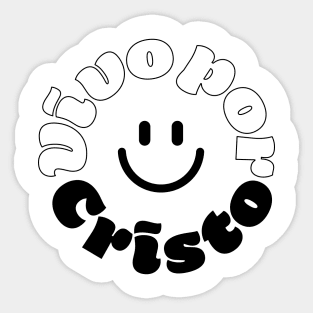 Vivo por Cristo: black Sticker